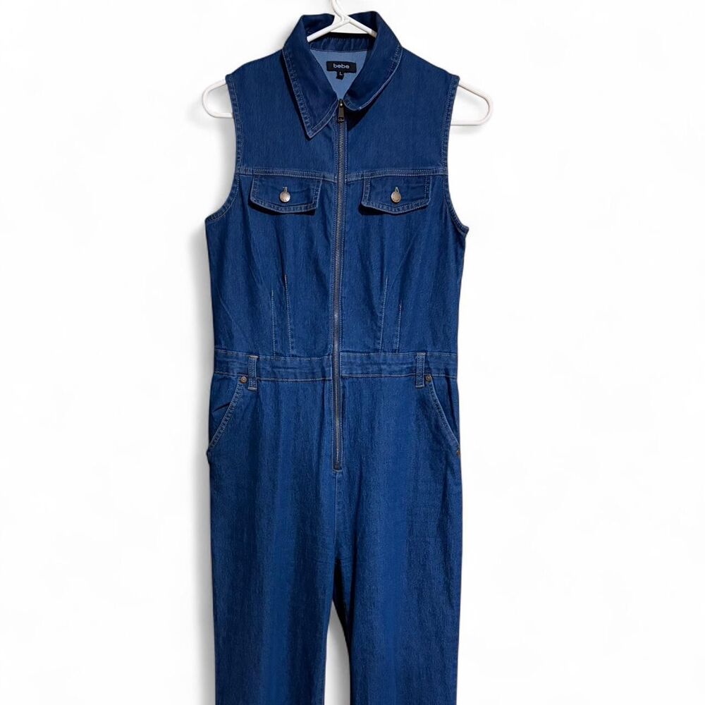 Bebe Women's Blue and Navy Jumpsuit